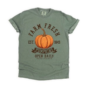 Simply Sage Market Women's Farm Fresh Open Daily Short Sleeve Garment Dyed Tee - 1 of 4