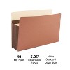 HITOUCH BUSINESS SERVICES Heavy-Duty Reinforced File Pocket 5.25" Exp Legal Size Brown 10/BX - 2 of 4
