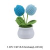 Unique Bargains Artificial Plants Hand-Knit Tulip DIY Yarn 1.97"x1.97"x5.51" 1 Pcs - 3 of 4