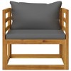 vidaXL Patio Chair with   Cushions Solid Acacia Wood - 2 of 4