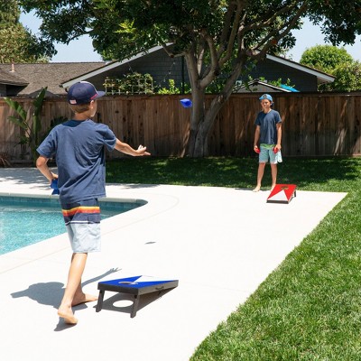 GoSports Junior Size Red and Blue Cornhole Game Set with 6 Bean Bags