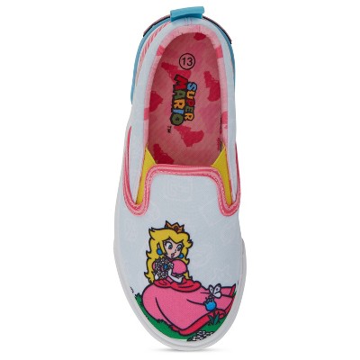 Nintendo Girls Nintendo Peach Slip On Sneakers - Super Mario Shoes - Mario, Luigi, Kirby and Donkey Kong Slip On Shoes (Pink, 13) — фото 3