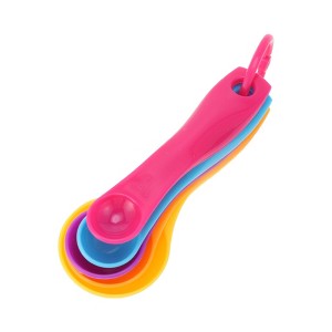 Unique Bargains Measuring Cups Round Handle Measuring Spoon Set 5-Piece Dishwasher Safe PP 1 Set - 1 of 4