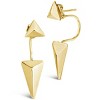 SHINE by Sterling Forever Gold Tone Spike Jacket Earrings - 3 of 4
