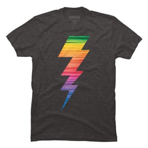 Adult Design By Humans Lightning Bolt Thunder Storm Pride By heybert00 T-Shirt - 1 of 2