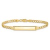 Black Bow Jewelry 14k Yellow Gold 7/8 Inch Plate I.D. Bracelet with Lobster Clasp, 7 In. - 3 of 4