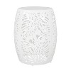 Satterlee Outdoor Round Iron Side Table White - Christopher Knight Home: Modern Patio Furniture, No Assembly Required - image 4 of 4