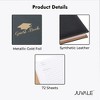 Blue Panda Leather Graduation Sign In Guest Book for College, High School, Class of 2025 Grad Party, Black with Gold Foil - 3 of 4