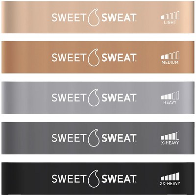 Sports Research Sweet Sweat Mini Loop Fitness Bands - Toned - 5-Pack