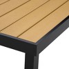 PAGED Outdoor Dining Table Rectangular Outdoor Patio Table with Faux Wood Tabletop for Backyard, Patio, Poolside - 2 of 4
