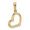 Black Bow Jewelry 14k Yellow Gold Polished Plain Heart Pendant, 13mm - 3 of 4