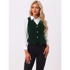 INSPIRE CHIC Women's Steampunk Velvet Sleeveless Button-Down V-Neck Suit Vest - 2 of 4