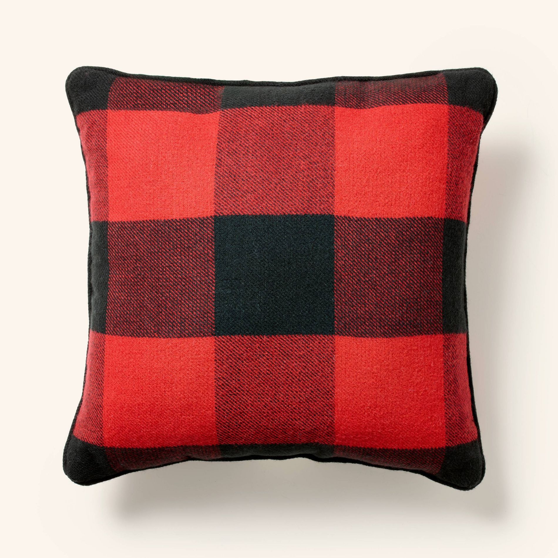 20"x20" Buffalo Check Square Toss Pillow Red/Black - Woolrich x Target