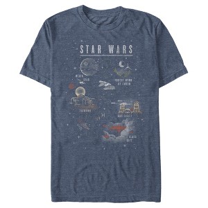 Men's Star Wars Cartoon Map Quest T-Shirt - 1 of 4