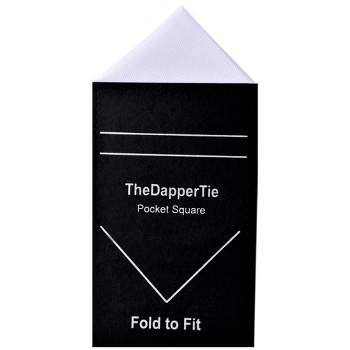 TheDapperTie - Men's Cotton Textured Triangle Pre Folded Pocket Square on Card