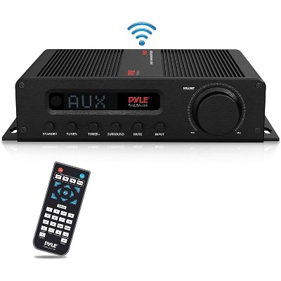 Pyle PFA540BT Bluetooth Wireless 5 Channel Home Theater Audio Amplifier Surround Sound Stereo Receiver w/ HDMI Output, FM Radio, AUX, and 12V Adapter