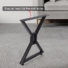 2PCS 28" Metal Table Legs DIY Industrial Furniture Dining Leg X-Shape Desk Leg - 3 of 4