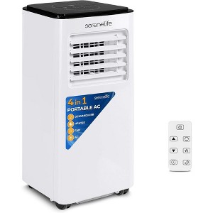 SereneLife SLACHT804 Portable Air Conditioner & Heater with Dehumidifier – 8000 BTU (White & Black) - 1 of 4