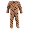 Hudson Baby Infant Girls Cotton Sleep and Play, Cinnamon Hearts - 4 of 4