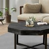 NicBex 30" Octagonal Coffee Table,Wooden Coffee Table with Cross Metal Legs,Farmhouse Center Table for Living Room - 3 of 4