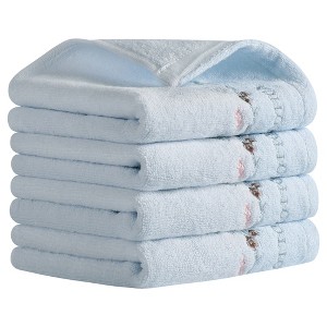 REGALWOVEN Home Decor Floral Embroidered Pure Cotton Bathroom Hand Towel 13" x 29" - 1 of 4