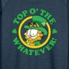 Women's - Garfield - Top O The Whatever Lightweight French Terry Wide Neck Long Sleeve Shirt - 2 of 4