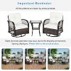 ELJGET Outdoor Swivel Rocker Bistro Set 3PCS Wicker Patio Set With 2 Swivel Rocking Chairs, Cushions and Tempered Glass Side Table - 4 of 4