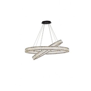 Elegant Lighting Monroe 2 - Light Pendant in  Black - 1 of 4