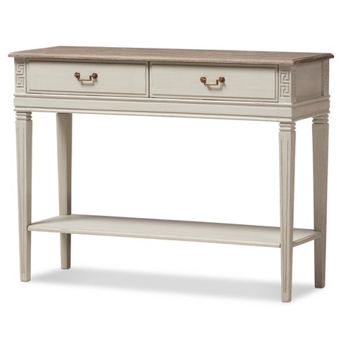 Arte French Provincial Style Weathered Oak Wash And Distressed