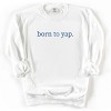Simply Sage Market Embroidered Born To Yap Garment Dyed Sweatshirt - 2 of 4