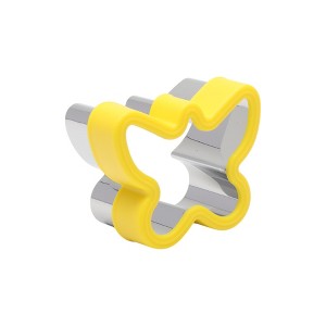 Unique Bargains Biscuit Cutter Medium Butterfly-Shaped Cookie Cutter Hand Wash Stainless Steel Plastic 2.8"x2.3"1.6" 1Pcs - 1 of 4
