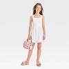 Girls' Square Neck Basque Waist Dress- art class™ - 3 of 3