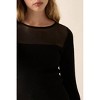 Women's SHAPER FIT MESH YOKE SOLID RIB-KNIT TOP - PROMESA - 2 of 4