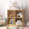 Infans Kids Toy Storage Organizer 4-Cube Wooden Display Bookcase w/Anti-toppling Device - 3 of 4