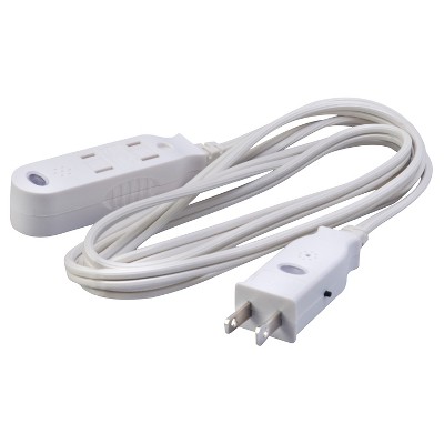 Woods 6' Indoor Extension Cord with Power Block White