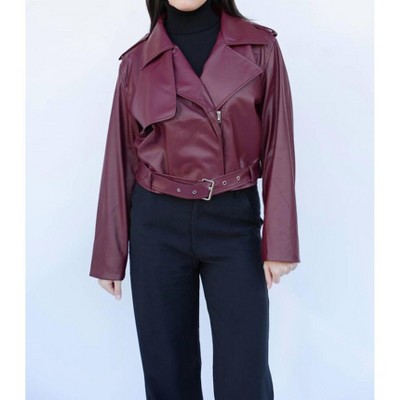 Women's Cayli Leather Jacket - falcon park