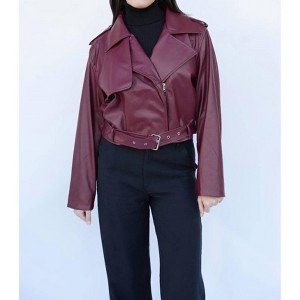 Women's Cayli Leather Jacket - falcon park - 1 of 4