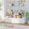 Toy Storage Organizer and Kids Bookshelf, Toddler Toy Storage Cabinet with Toy Shelf - 4 of 4