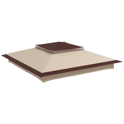 Outsunny 11' x 11' Pop up Canopy Replacement Top, 30+ UV Protection, 2-Tier Canopy Cover