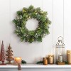 Puleo 24" Pre-Lit Artificial Oklahoma Pine Wreath with LED Lights - 3 of 4