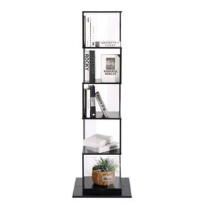 TiramisuBest 40" Home Executive Desk and Upholstered Chair Set with Bookshelf – Espresso - 1 of 4