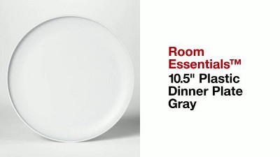 10.5 Plastic Dinner Plate Black - Room Essentials™ : Target