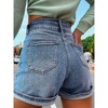 Women's Rhinestone Embellished Denim Short - Kentce Fashion - 2 of 2