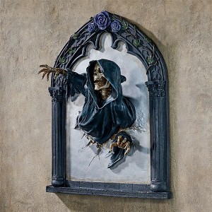 Design Toscano Grim Reflections Grim Reaper Gothic Wall Sculpture - 1 of 4