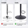 FURNIinspire Dining Chair, Adjustable Bar Stools Set of 2, Morden Bar Stool for Kitchen Island, Black, 17.3"*14.2"*42.1" - 4 of 4