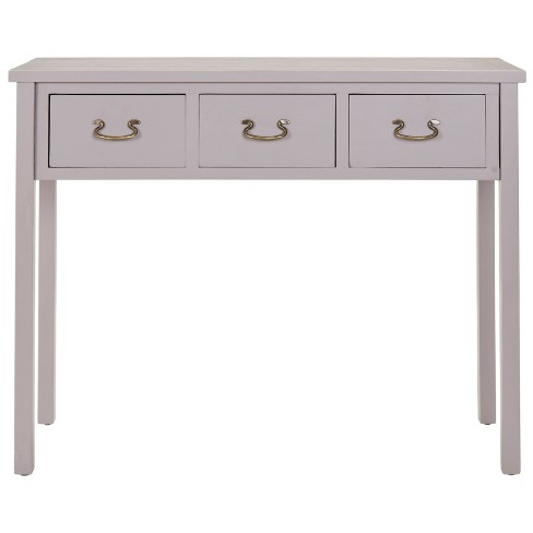 Cindy Console With Storage Drawers Quartz Gray Safavieh Target