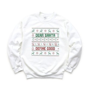 Simply Sage Market Women's Graphic Sweatshirt Santa Define Good - 1 of 2