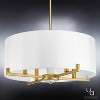 Urban Ambiance Luxury Cosmopolitan Drum Chandelier,  9-5/8"H x 22"W,  Palladian Gold Finish, UHP2632 - 3 of 4