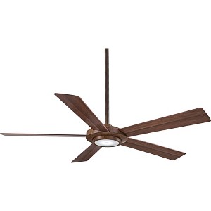 52" Minka Aire Modern Indoor Ceiling Fan with LED Light Remote Control Distressed Koa Brown for Living Room Kitchen Bedroom Family - 1 of 4