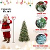 CIPACHO 7ft Artificial Green LED - lit Christmas Tree - 2178 PE/PVC Tips, Red Fruit, Pine Cones & Hinged Foldable Base for Indoor Decor - 2 of 4